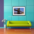 Landscape Wall Art Decor,Brooklyn Bridge with Sunset ,Framed and Stretched,Ready to Hang on Wall